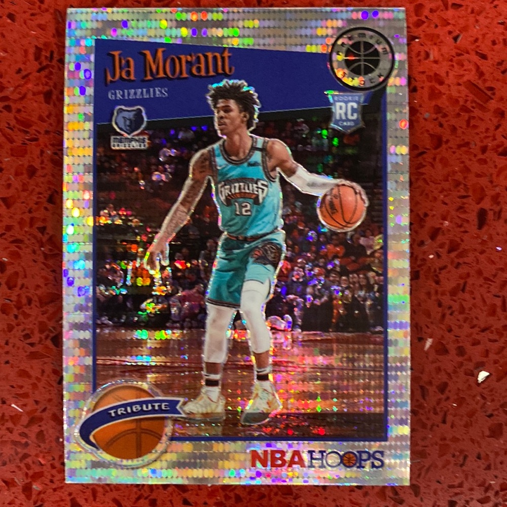Ja morant nba hoops premium stock mojo prizm rc tribute 2019-2020